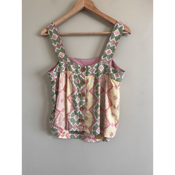 Anthropologie Marta Cropped Swing Tank Women Square Neck Size Small - Picture 4 of 9